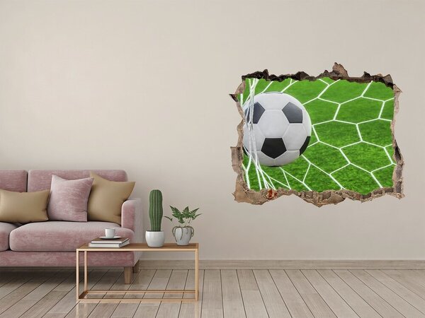 Autocolant de perete gaură 3D Un gol în fotbal