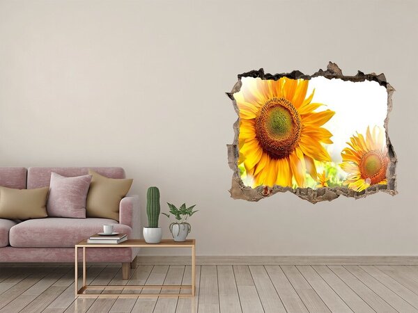 Autocolant gaură 3D Un vis floral în spatele peretelui