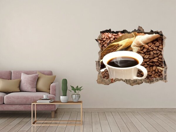 Fototapet 3D gaură în perete Cafea cu boabe