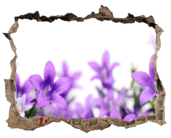 Autocolant 3D gaura cu priveliște Clopote violet