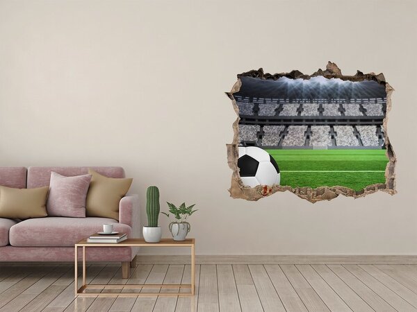Fototapet un zid spart cu priveliște Stadion de fotbal cu o minge