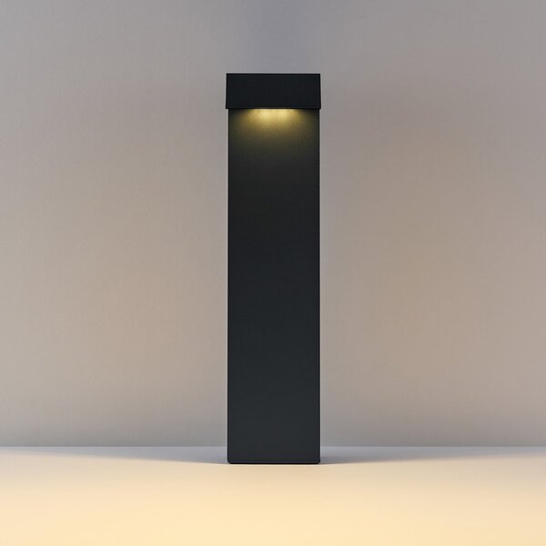 Molto Luce Bornă luminoasă LED ATO, înălțime 45 cm, DALI, antracit, IP65, metal, reglabil, Negru, Aluminiu, Modern, Piedestal pentru exterior