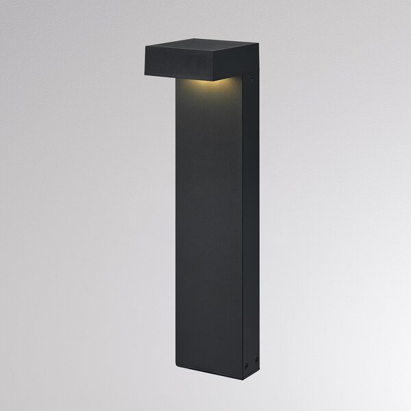 Molto Luce Bornă luminoasă LED ATO, înălțime 45 cm, comutator on/off, culoare antracit,, Negru, Aluminiu, Modern, Piedestal pentru exterior