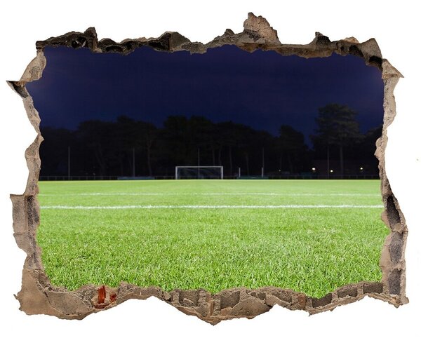 Autocolant 3D gaura cu priveliște Teren de fotbal