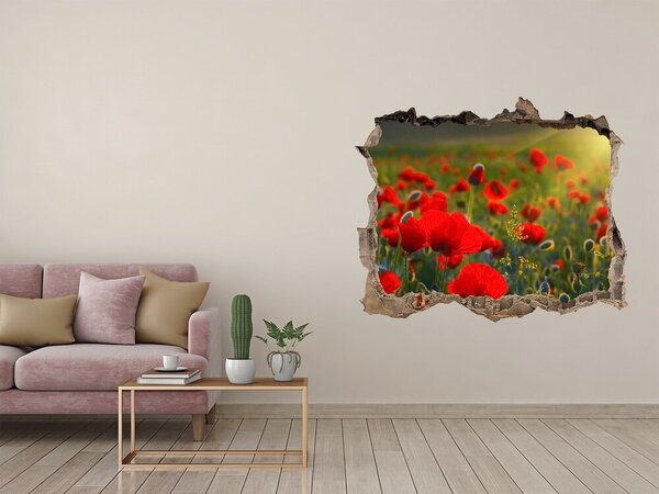 Fototapet 3D gaură în perete Un paradis floral cu o gaură în perete