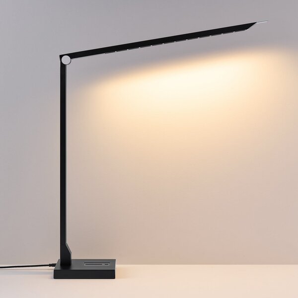 Molto Luce Lampă de birou cu LED FLOYD PRO, negru, 55 cm, CCT, dimabilă, reglabil, Negru, Studiu / Birou, Aluminiu, Modern