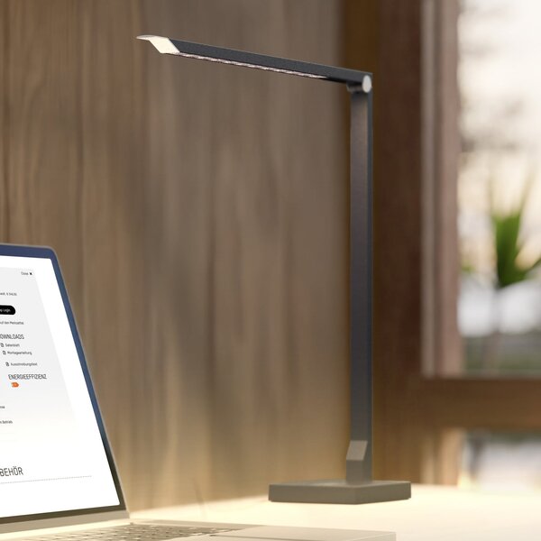 Molto Luce Lampă de birou cu LED FLOYD PRO, negru, 55 cm, CCT, dimabilă, reglabil, Negru, Studiu / Birou, Aluminiu, Modern