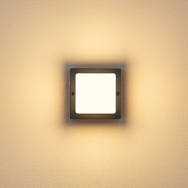 Molto Luce Lampă LED de exterior FYNN-O, antracit, 11 cm, IP65, CCT cu funcție, Negru, Aluminiu, Modern