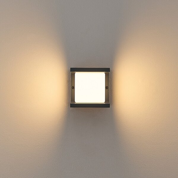 Molto Luce Lampă LED de exterior FYNN-U, antracit, 12 cm, IP65, CCT cu funcție, Negru, Aluminiu, Modern
