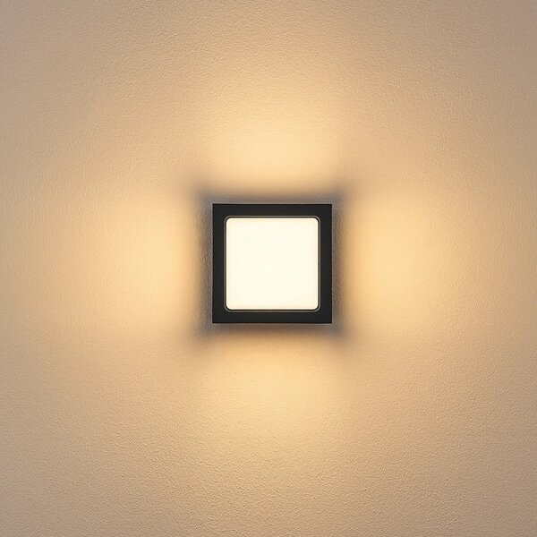 Molto Luce Lampă LED de exterior FYNN-X, antracit, 12 cm, IP65, CCT on/off, Negru, Aluminiu, Modern
