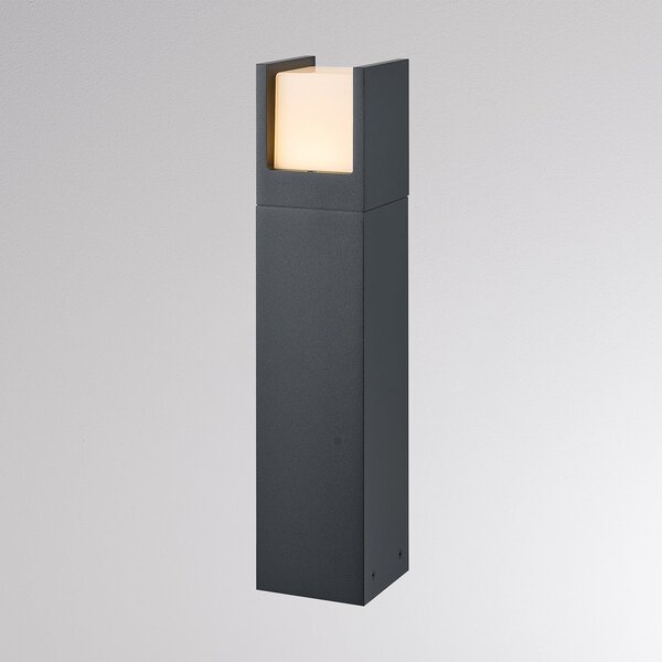 Molto Luce Bornă luminoasă LED FYNN-U, înălțime 45 cm, antracit, CCT IP65, pornire/oprire, Negru, Aluminiu, Modern, Piedestal pentru exterior