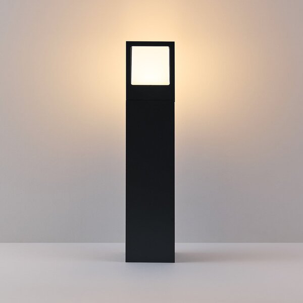 Molto Luce Bornă luminoasă LED FYNN-X, înălțime 45 cm, antracit, CCT IP65, cu comutator, Negru, Aluminiu, Modern, Piedestal pentru exterior