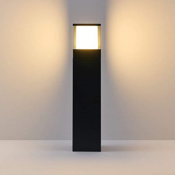 Molto Luce Bornă luminoasă LED FYNN-Y, înălțime 45 cm, antracit, CCT IP65, pornit/oprit, Negru, Aluminiu, Modern, Piedestal pentru exterior