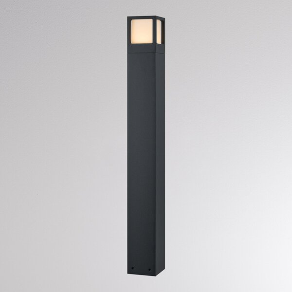 Molto Luce Bornă luminoasă LED FYNN-X, înălțime 85 cm, antracit, CCT IP65, cu comutator, Negru, Aluminiu, Modern