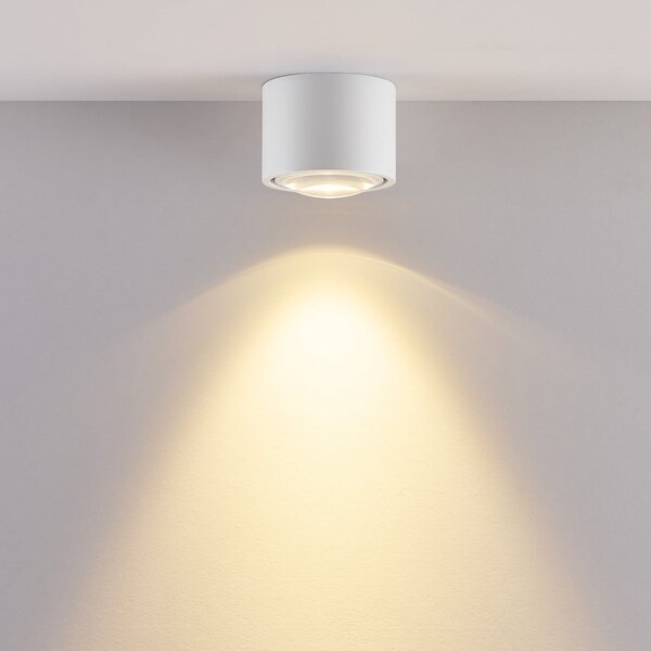 Molto Luce Lampă de tavan pentru exterior cu LED MAG MINI, albă, Ø 9 cm, CCT, dimabil, IP44, reglabil, Alb, Baie, Aluminiu, Modern