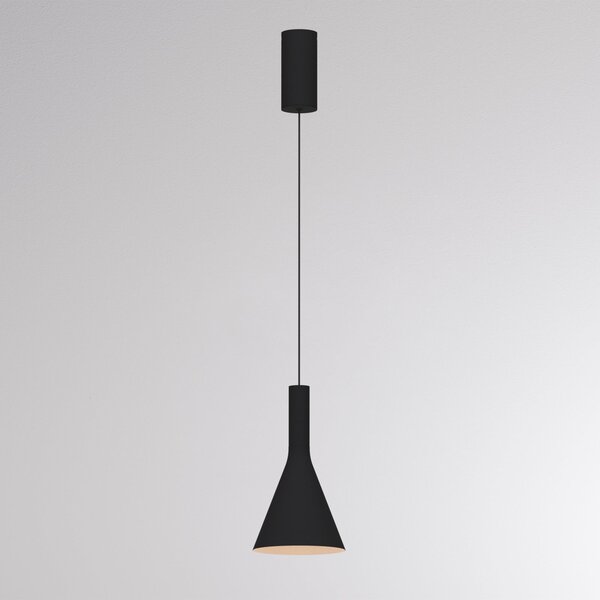 Molto Luce Lampă suspendată LED LORA I, negru, Ø 15 cm, dimabilă, 40°, CCT, reglabil, Negru, Camera de zi / sufragerie, Metal, Modern
