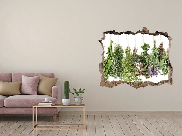 Autocolant autoadeziv gaură Grădină de plante aromatice în zid