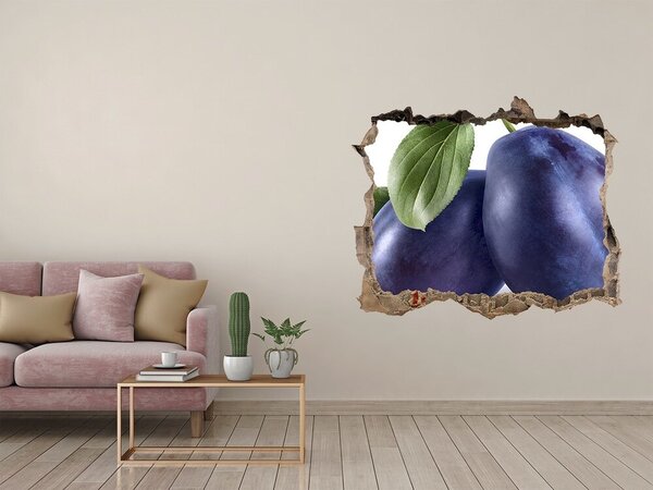 Fototapet 3D gaură în perete Prune zemoase