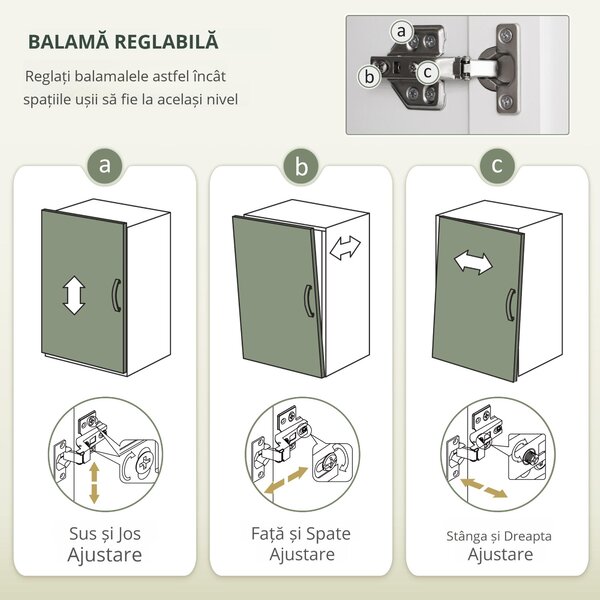 HOMCOM Dulap Suspendat de Bucătărie Albastru din Lemn Spațiu Amplu de Stocare 101x39x180cm Design Modern | Aosom Romania