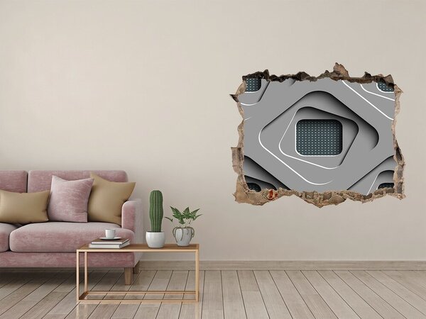 Fototapet un zid spart cu priveliște Design modern în beton