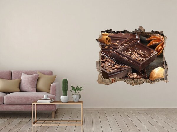 Autocolant de perete gaură 3D Deliciul de ciocolată
