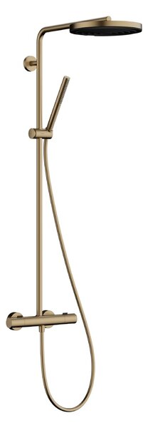 Coloana dus cu baterie termostatata Hansgrohe, PULSIFY S PURO, SHOWERPIPE 260, bronz periat