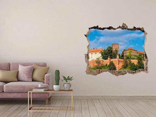 Autocolant un zid spart cu priveliște Castelul de pe deal