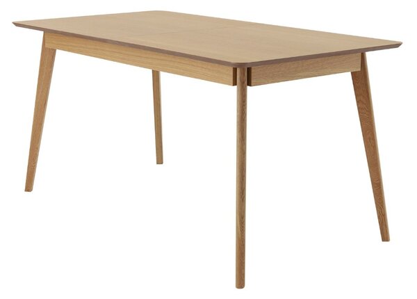 Masă de dining extensibilă Skolle, stejar natural (150–200x80 cm)