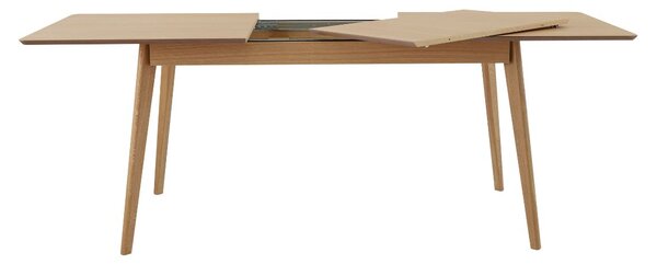 Masă de dining extensibilă Skolle, stejar natural (150–200x80 cm)