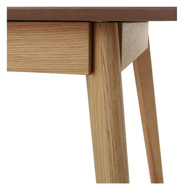 Masă de dining extensibilă Skolle, stejar natural (150–200x80 cm)