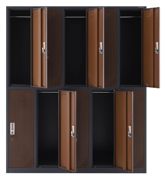 Dulap de vestiar Oxford Dark Walnut