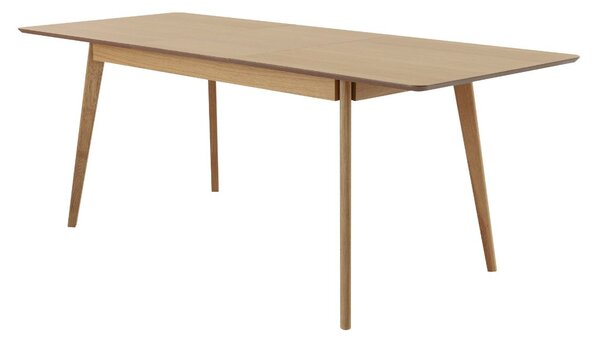 Masă de dining extensibilă Skolle, stejar natural (150–200x80 cm)