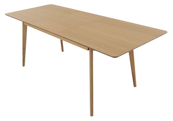 Masă de dining extensibilă Skolle, stejar natural (150–200x80 cm)
