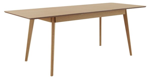 Masă de dining extensibilă Skolle, stejar natural (150–200x80 cm)