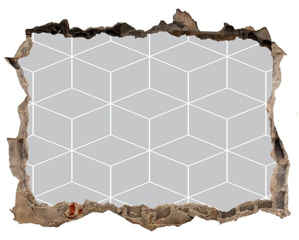 Autocolant de perete gaură 3D Fundal geometrică