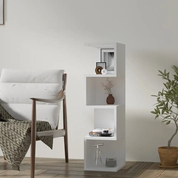 Biblioteca Alina culoare alb,95 cm