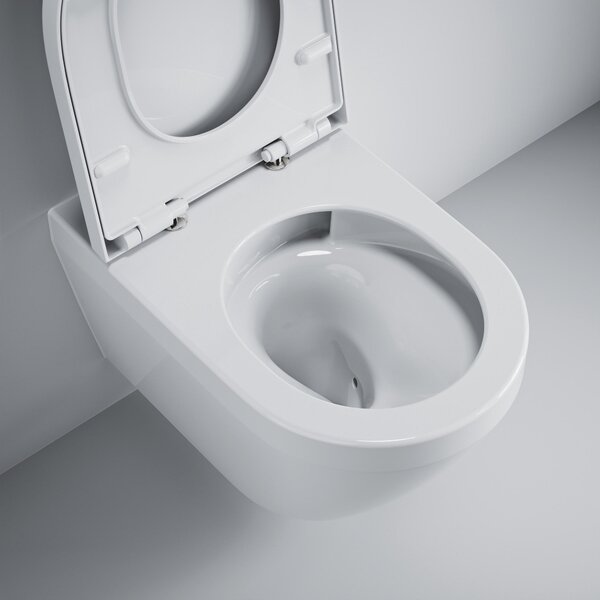 Grohe Euro Ceramic vas wc cu capac soft-close agăţat fără margine cu spălare turbionară alb lucios 102510SH00