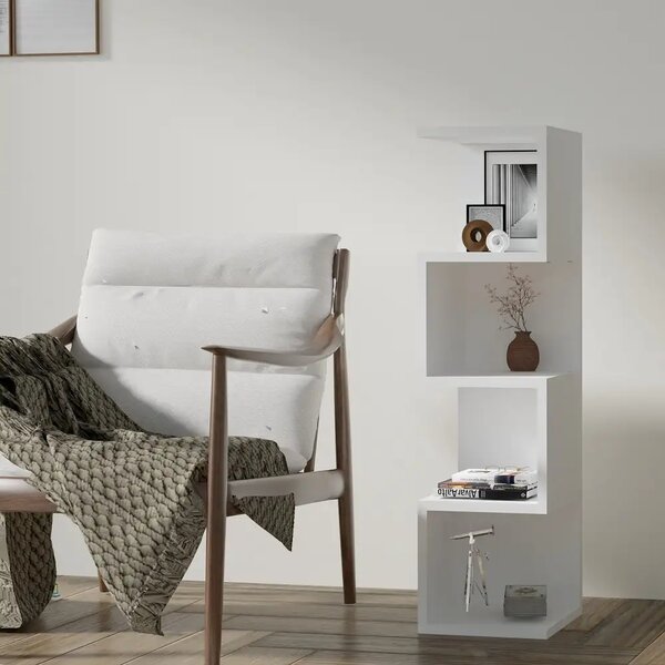 Biblioteca Alina culoare alb,95 cm