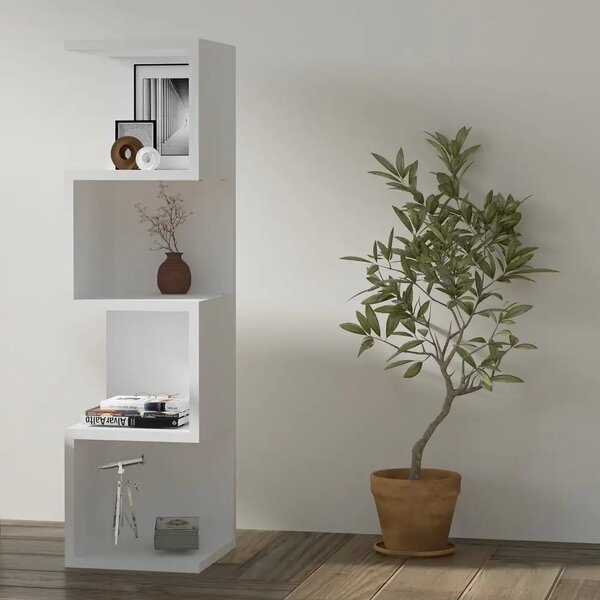 Biblioteca Alina culoare alb,95 cm