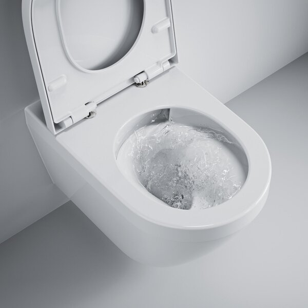 Grohe Euro Ceramic vas wc cu capac soft-close agăţat fără margine cu spălare turbionară alb lucios 102510SH00