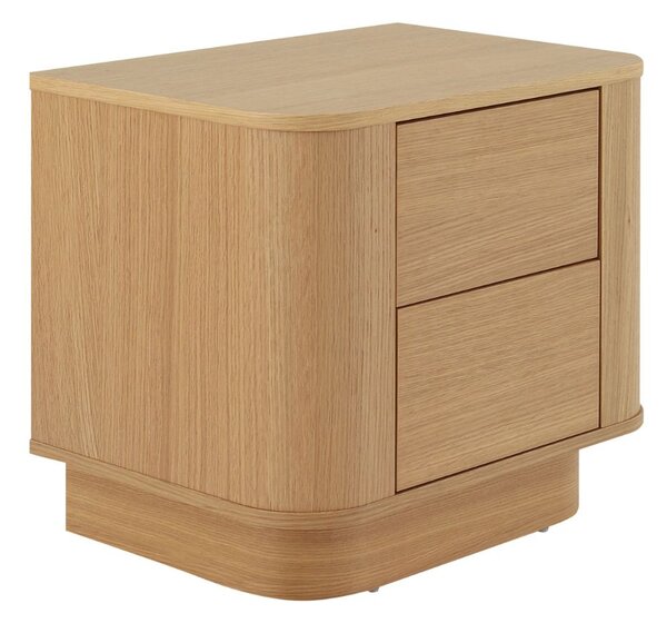 Noptieră cu 2 sertare Navan, stejar natural (55 cm)