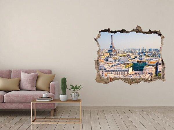 Fototapet un zid spart cu priveliște Vedere a Parisului