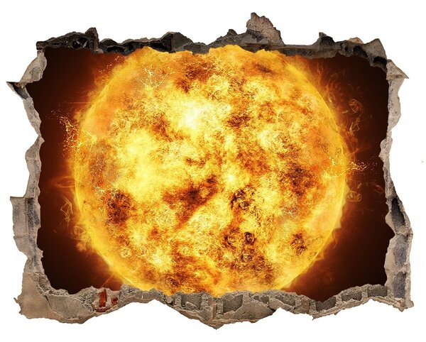 Fototapet 3D gaură în perete Soare