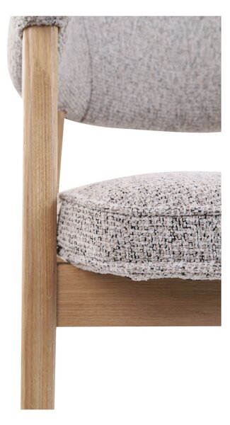 Scaun de dining Gabi, gri/stejar natural