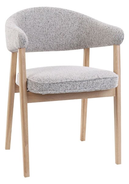 Scaun de dining Gabi, gri/stejar natural