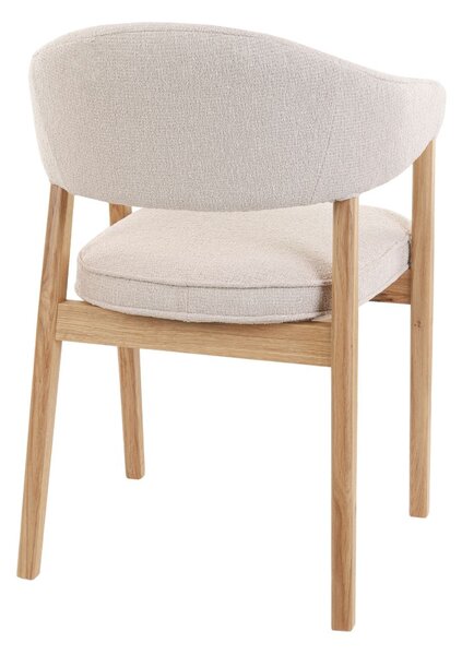 Scaun de dining Gabi, bej/stejar natural