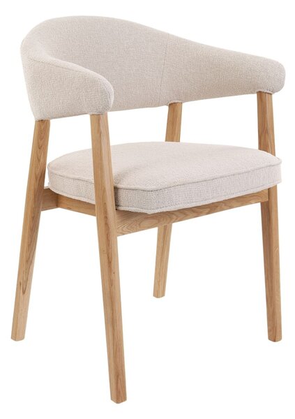 Scaun de dining Gabi, bej/stejar natural