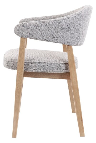 Scaun de dining Gabi, gri/stejar natural