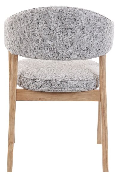 Scaun de dining Gabi, gri/stejar natural
