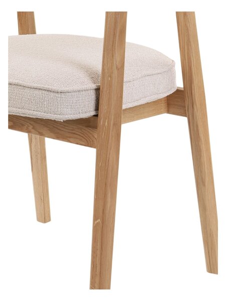 Scaun de dining Gabi, bej/stejar natural